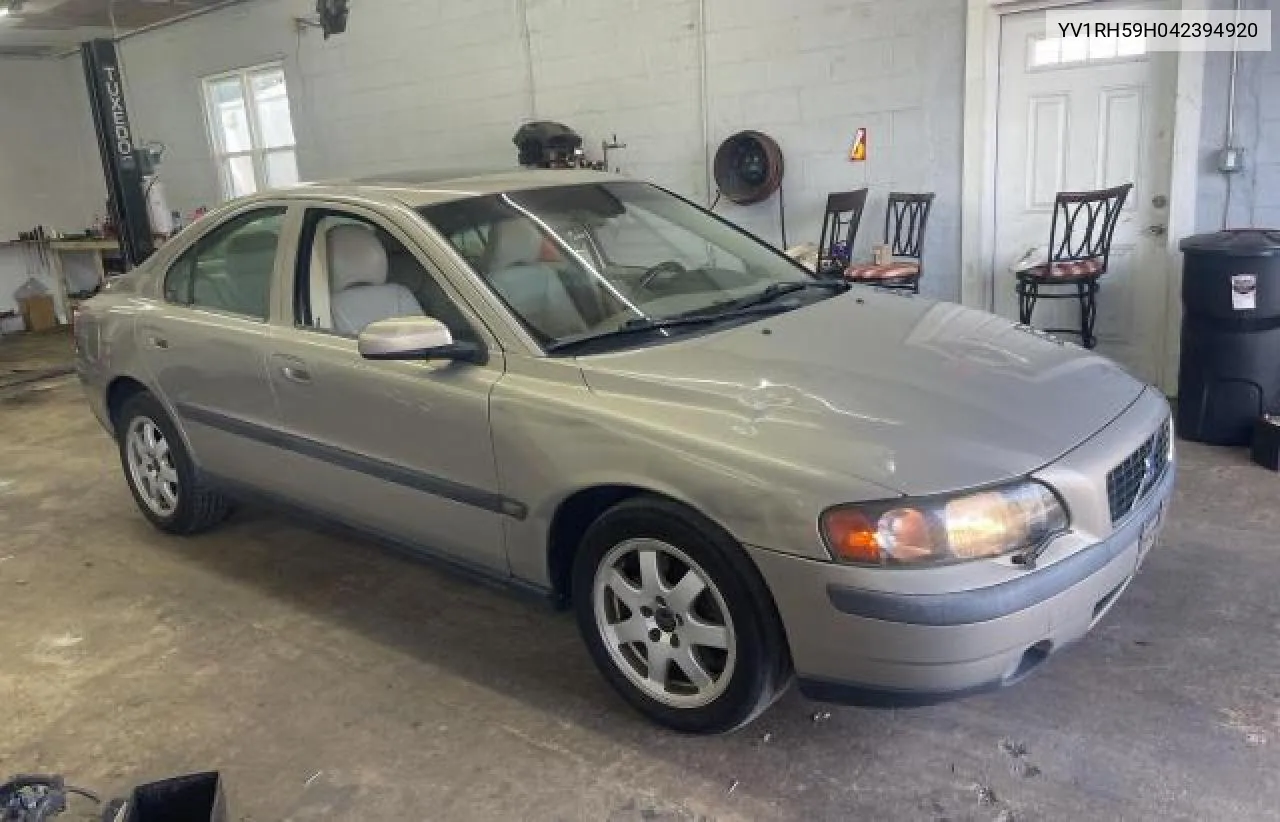 2004 Volvo S60 2.5T VIN: YV1RH59H042394920 Lot: 72541464