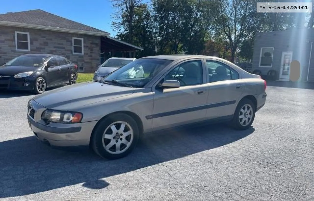 2004 Volvo S60 2.5T VIN: YV1RH59H042394920 Lot: 76278134