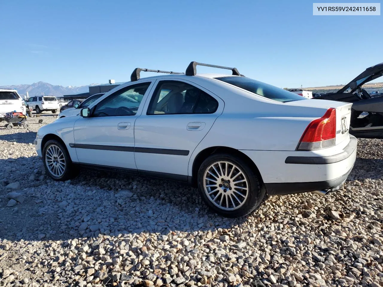 2004 Volvo S60 2.5T VIN: YV1RS59V242411658 Lot: 77365554