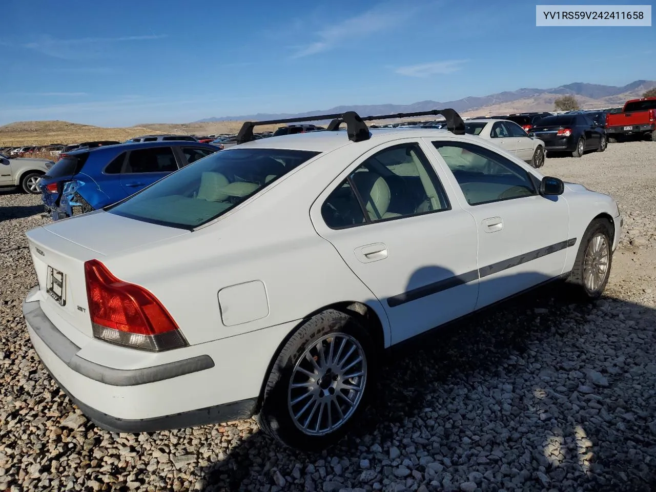 2004 Volvo S60 2.5T VIN: YV1RS59V242411658 Lot: 77365554