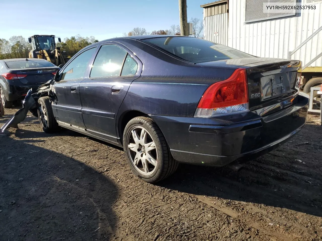 2006 Volvo S60 2.5T VIN: YV1RH592X62537953 Lot: 76229974