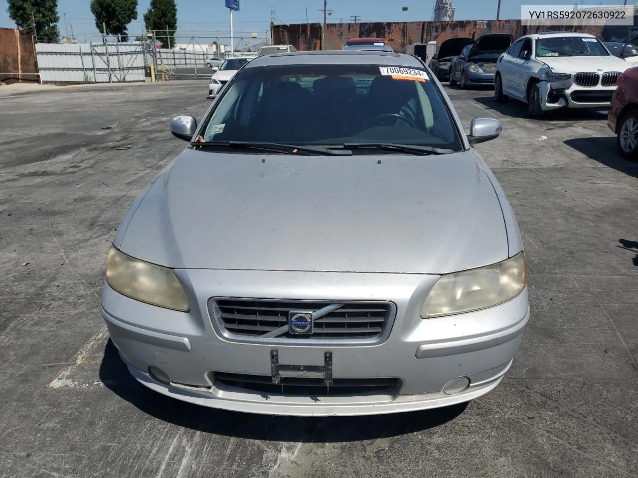 YV1RS592072630922 2007 Volvo S60 2.5T