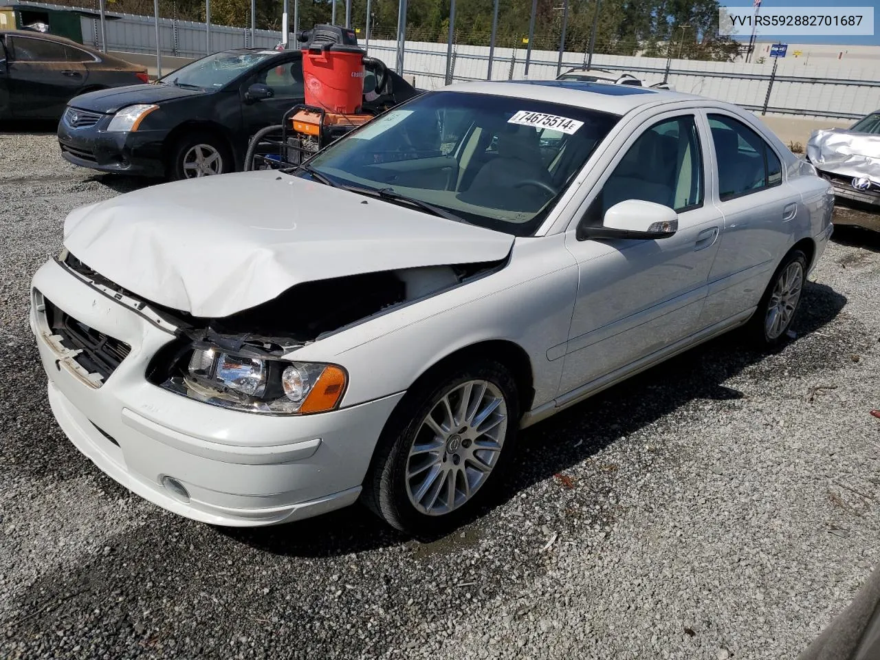 2008 Volvo S60 2.5T VIN: YV1RS592882701687 Lot: 74675514