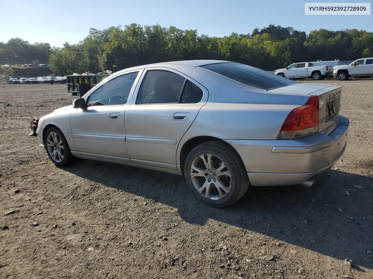 2009 Volvo S60 2.5T VIN: YV1RH592392728909 Lot: 68853614