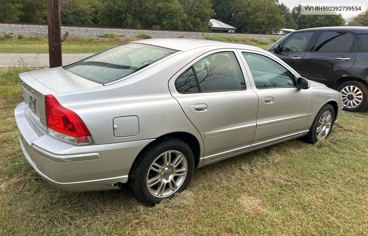 2009 Volvo S60 2.5T VIN: YV1RH592392739554 Lot: 72125034