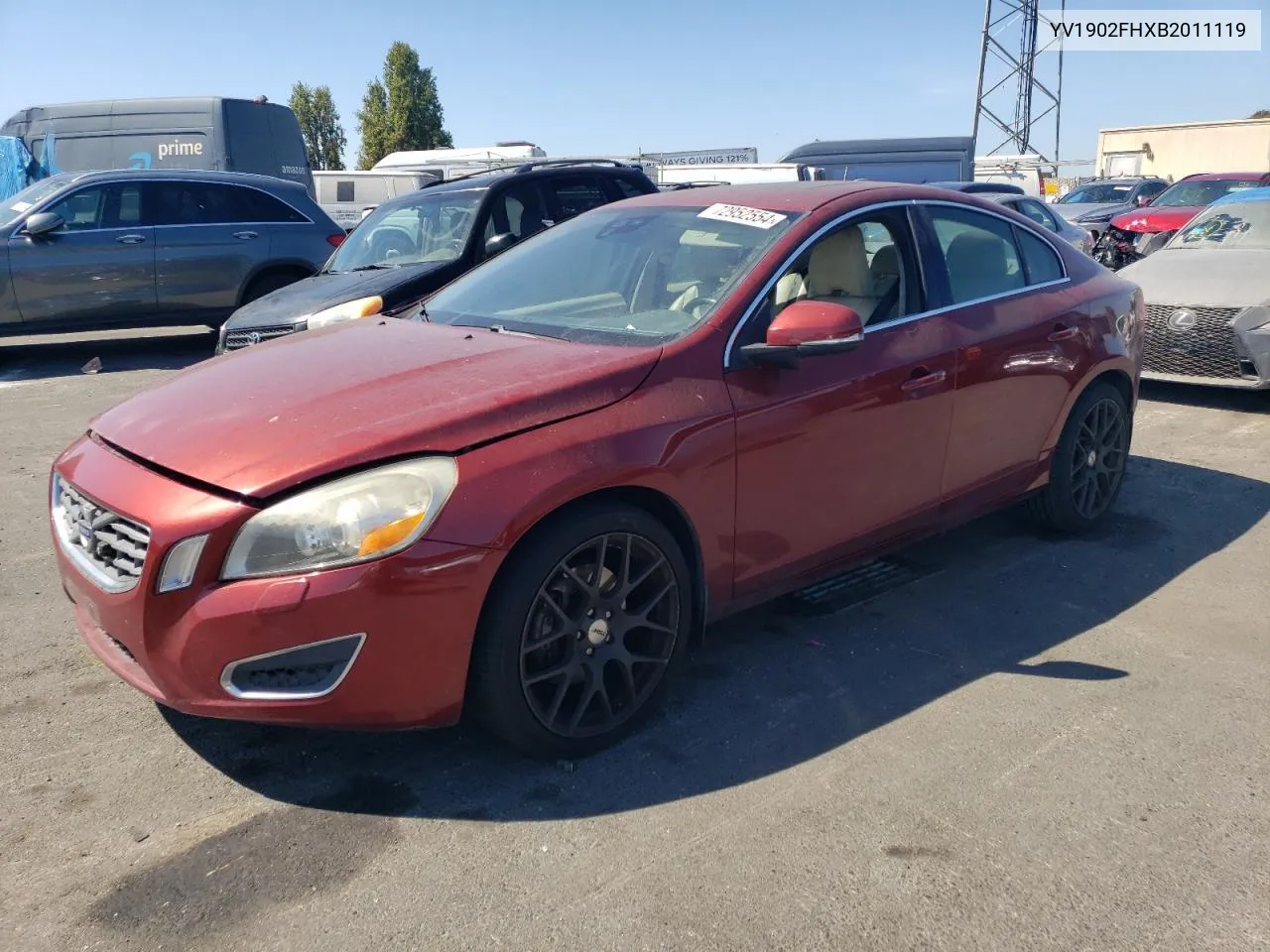 2011 Volvo S60 T6 VIN: YV1902FHXB2011119 Lot: 72952554