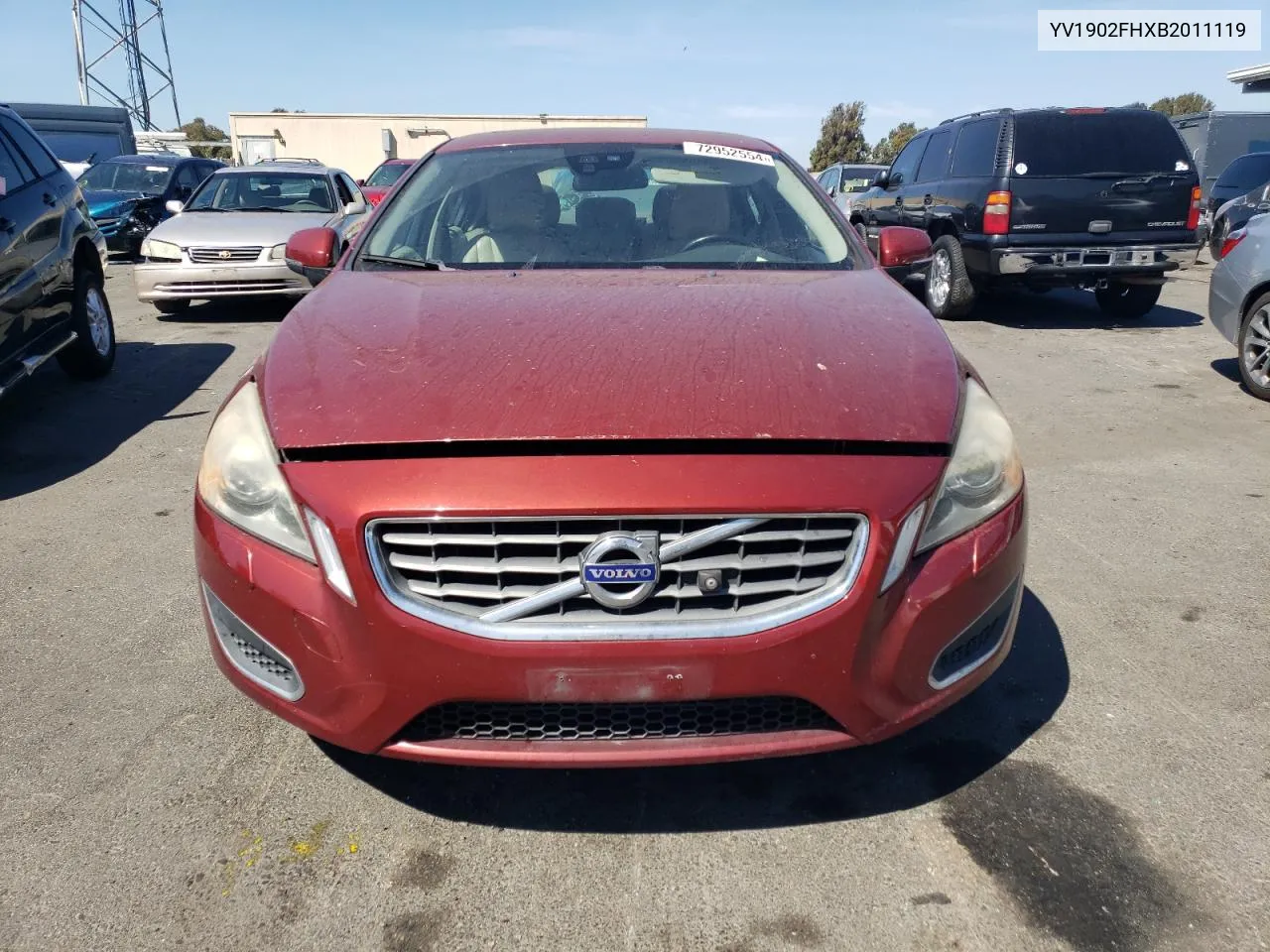 2011 Volvo S60 T6 VIN: YV1902FHXB2011119 Lot: 72952554