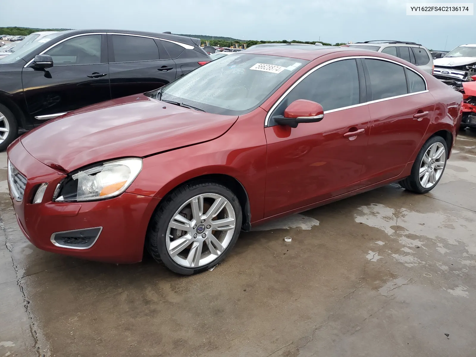 2012 Volvo S60 T5 VIN: YV1622FS4C2136174 Lot: 56628874