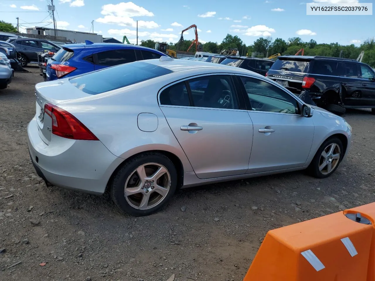 2012 Volvo S60 T5 VIN: YV1622FS5C2037976 Lot: 61192684