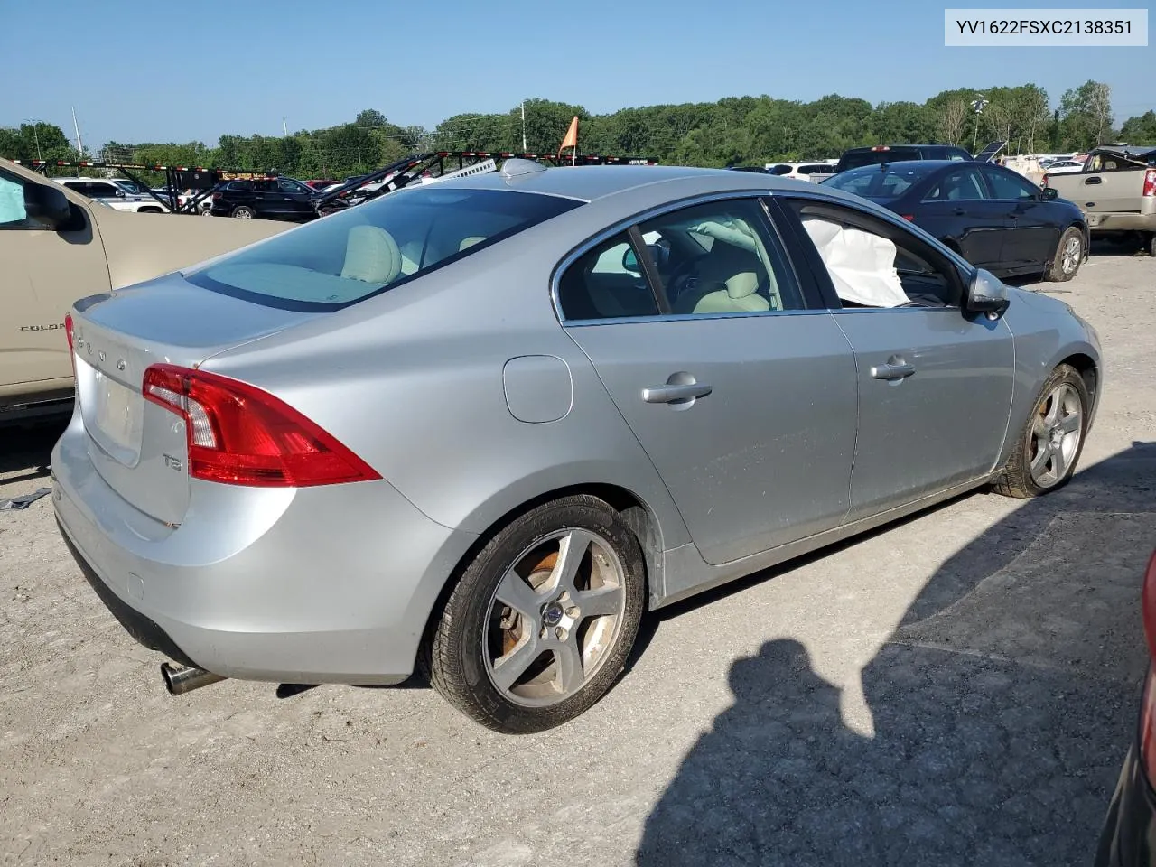 2012 Volvo S60 T5 VIN: YV1622FSXC2138351 Lot: 62726354