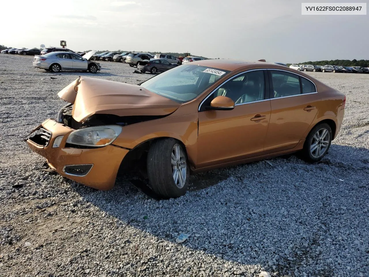 YV1622FS0C2088947 2012 Volvo S60 T5