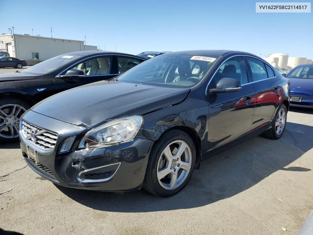 2012 Volvo S60 T5 VIN: YV1622FS8C2114517 Lot: 69978834