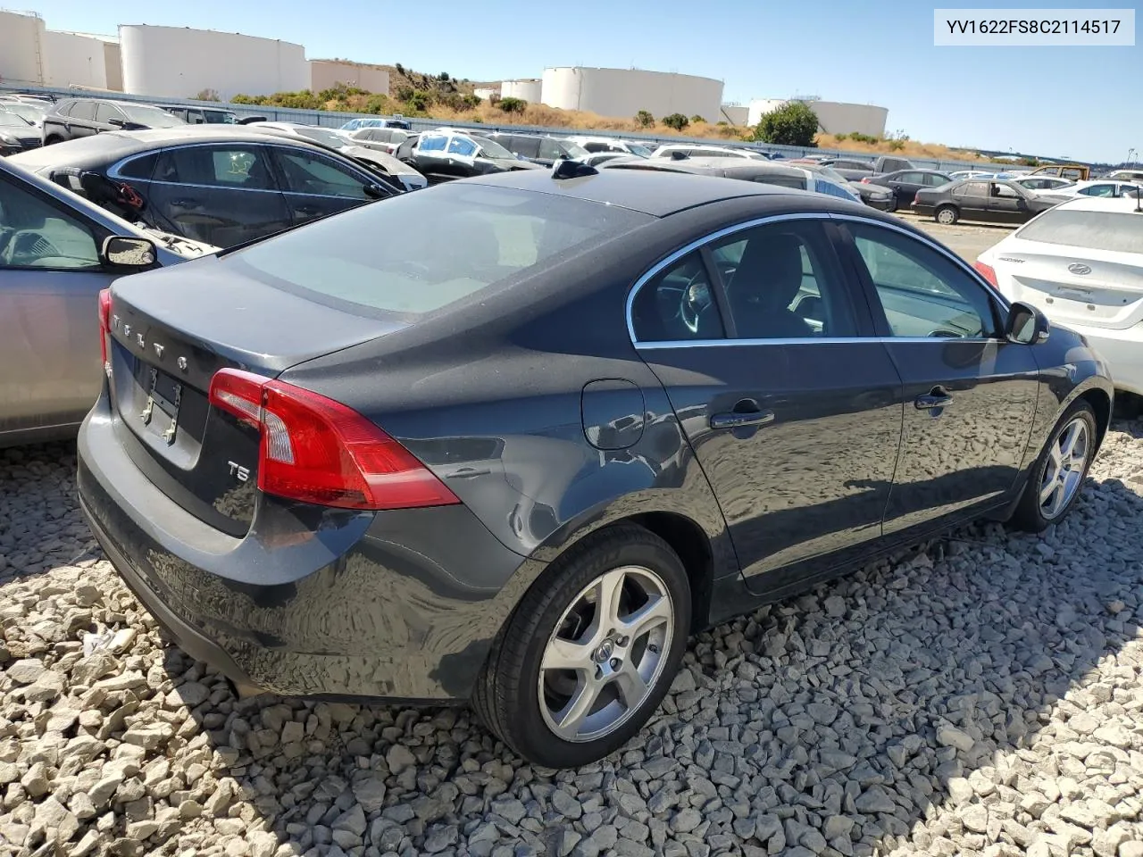 YV1622FS8C2114517 2012 Volvo S60 T5