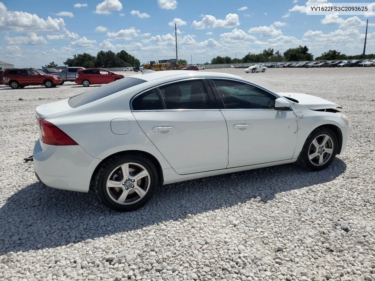 2012 Volvo S60 T5 VIN: YV1622FS3C2093625 Lot: 70707884