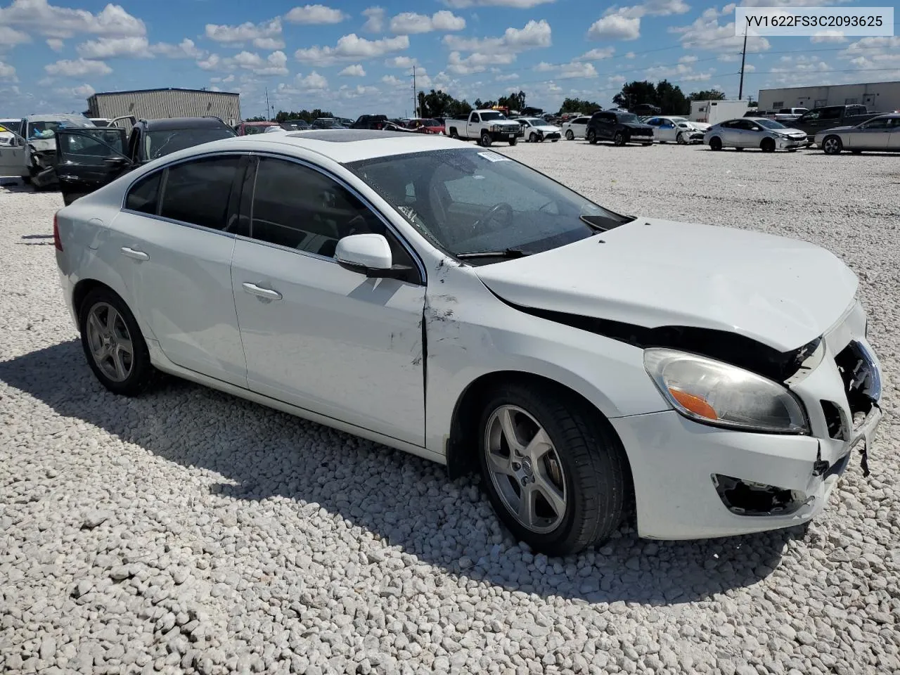 2012 Volvo S60 T5 VIN: YV1622FS3C2093625 Lot: 70707884