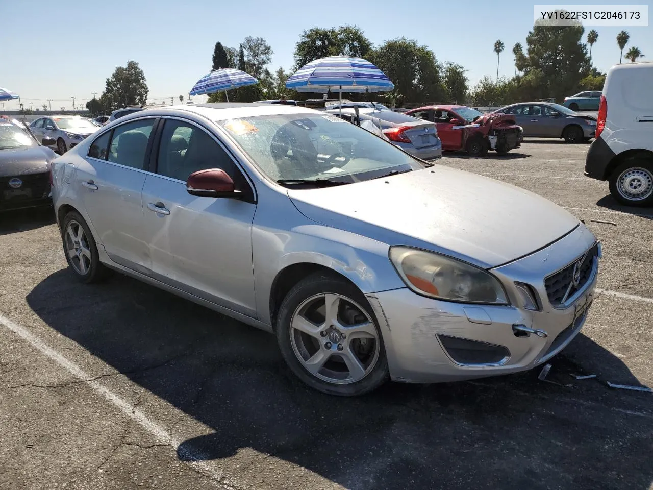 2012 Volvo S60 T5 VIN: YV1622FS1C2046173 Lot: 70834064