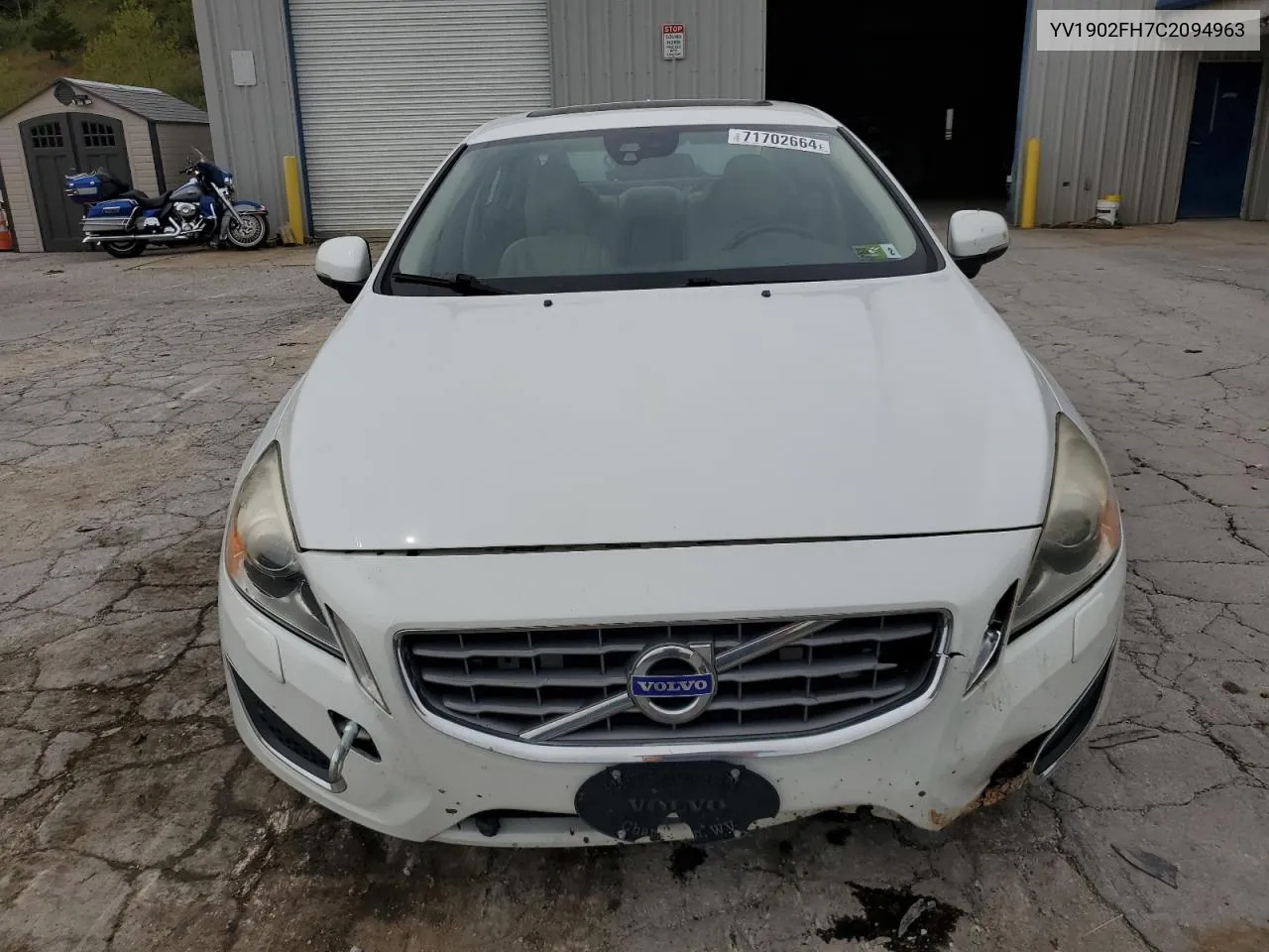 YV1902FH7C2094963 2012 Volvo S60 T6