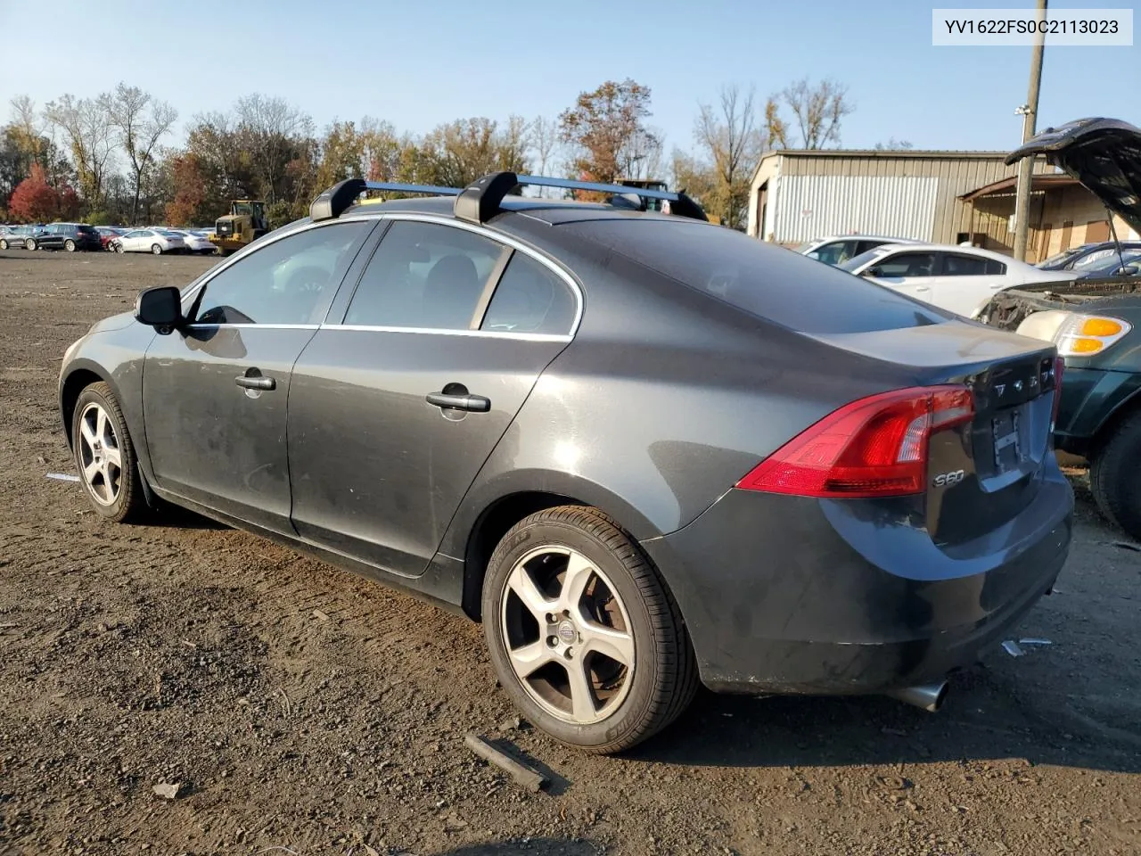 2012 Volvo S60 T5 VIN: YV1622FS0C2113023 Lot: 73279664