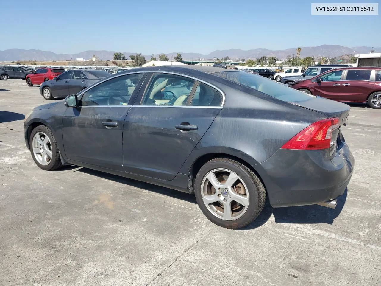 2012 Volvo S60 T5 VIN: YV1622FS1C2115542 Lot: 73786884