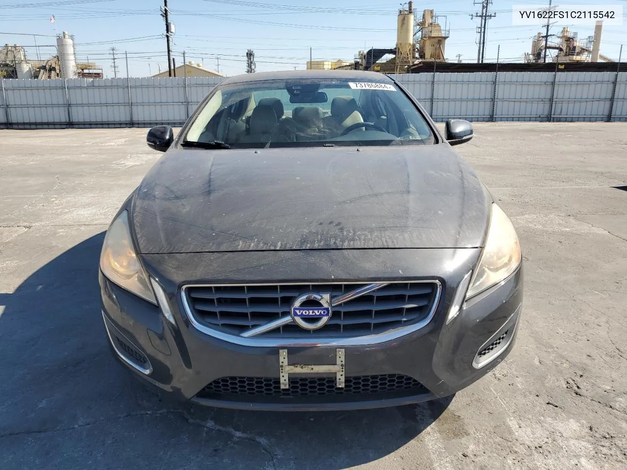 2012 Volvo S60 T5 VIN: YV1622FS1C2115542 Lot: 73786884