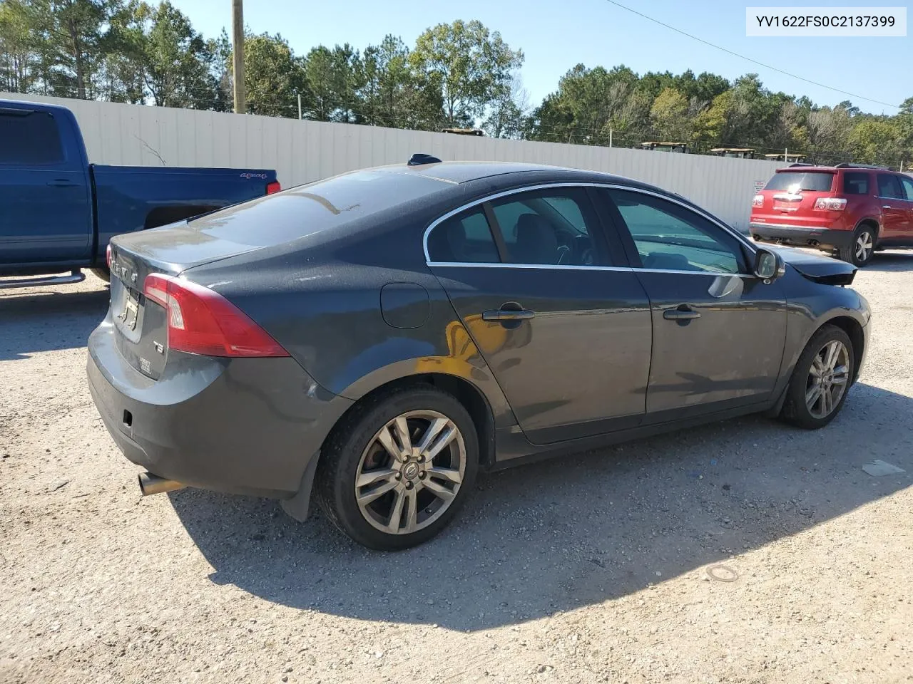 2012 Volvo S60 T5 VIN: YV1622FS0C2137399 Lot: 74092604