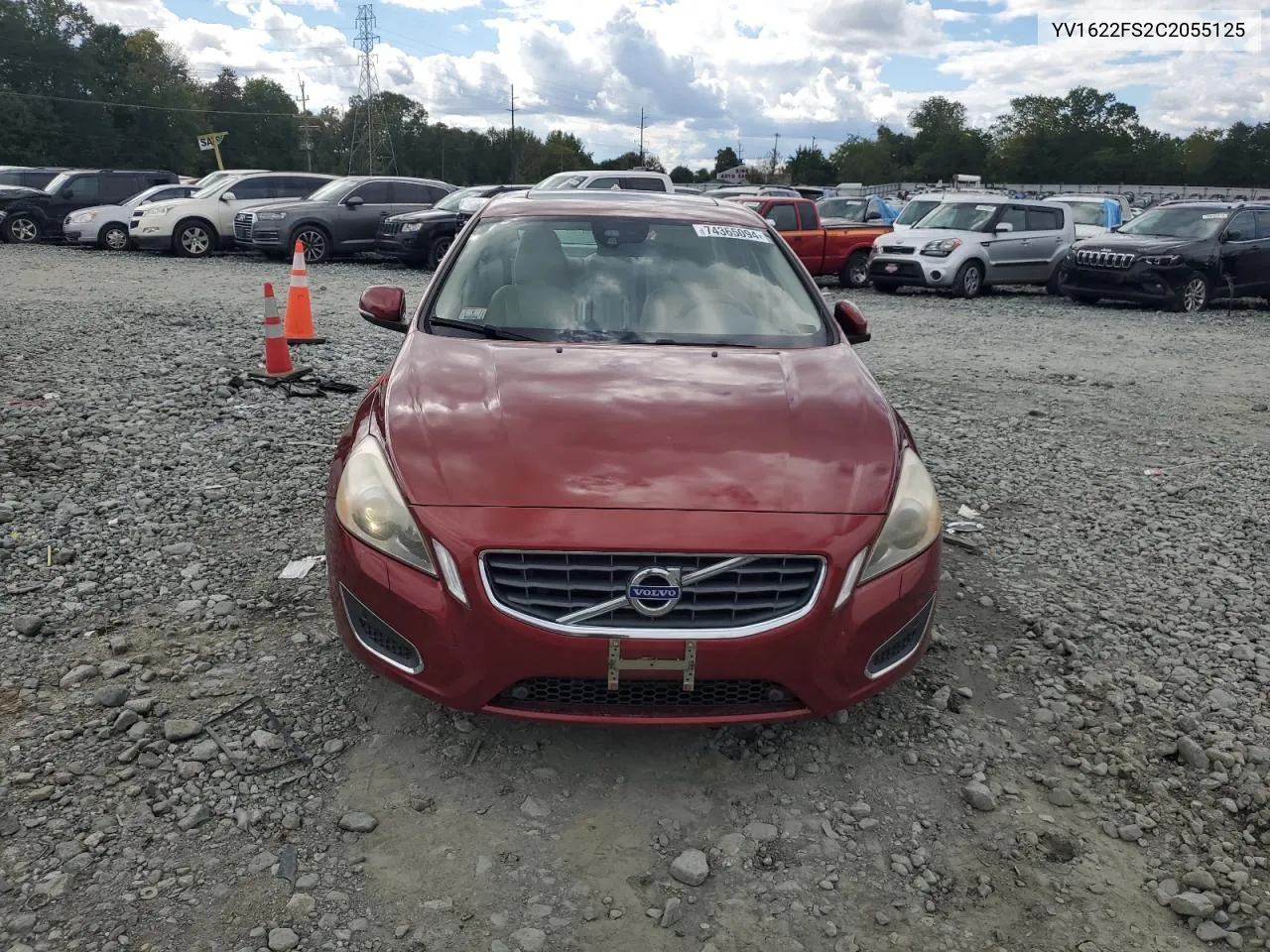 2012 Volvo S60 T5 VIN: YV1622FS2C2055125 Lot: 74365094