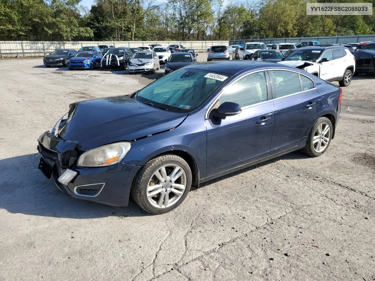 2012 Volvo S60 T5 VIN: YV1622FS8C2088033 Lot: 74452844