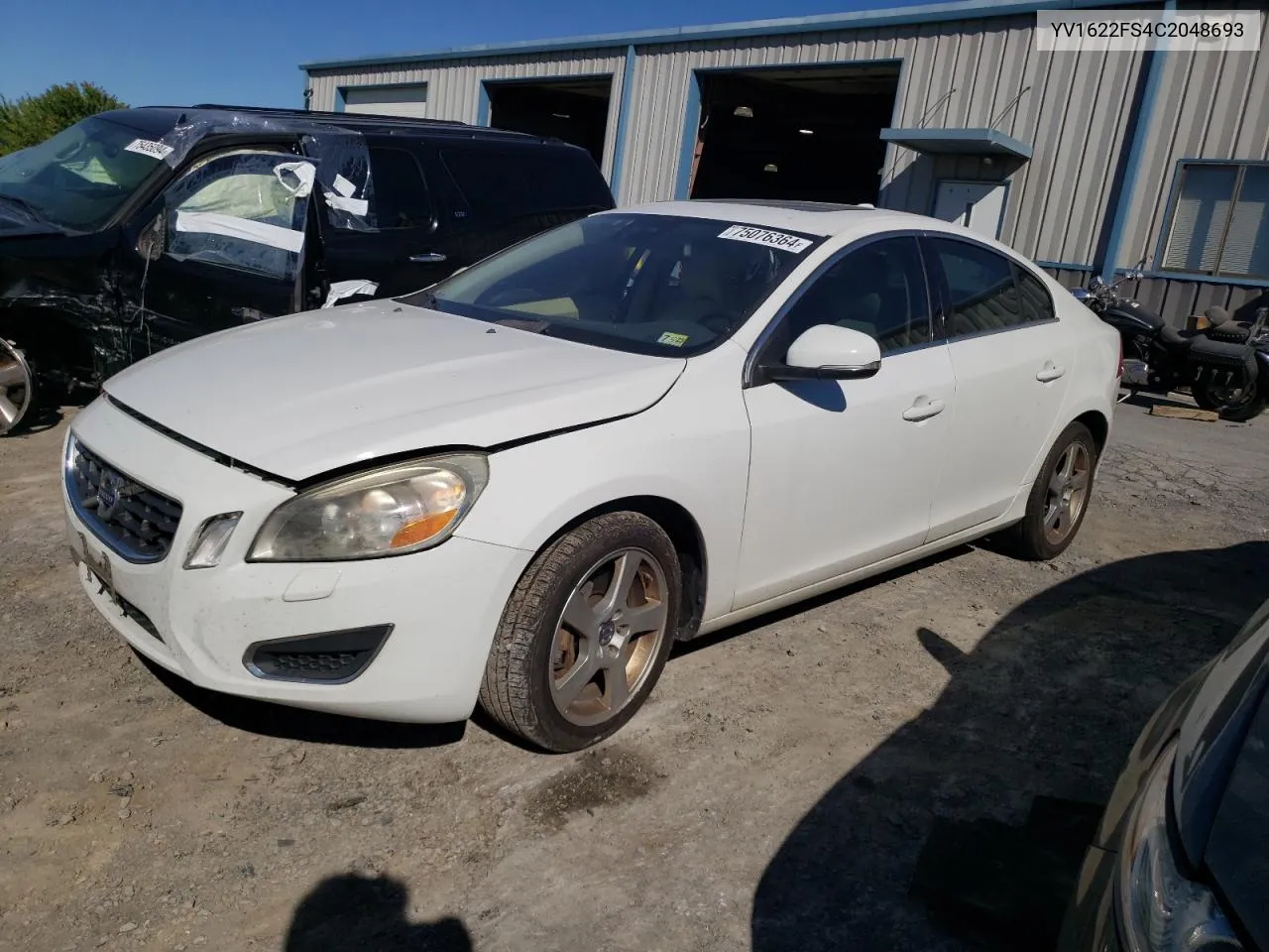 2012 Volvo S60 T5 VIN: YV1622FS4C2048693 Lot: 75076364