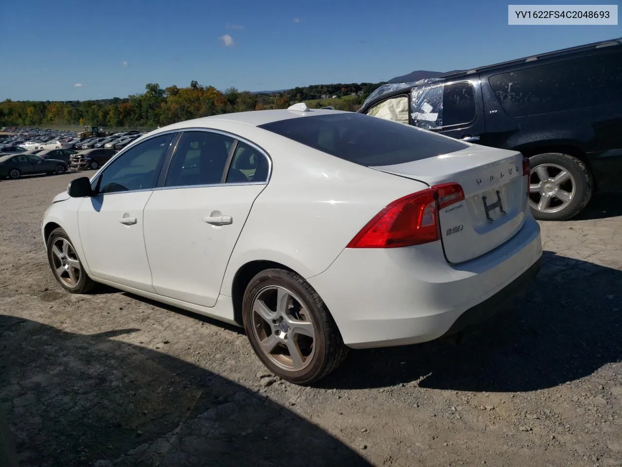 2012 Volvo S60 T5 VIN: YV1622FS4C2048693 Lot: 75076364