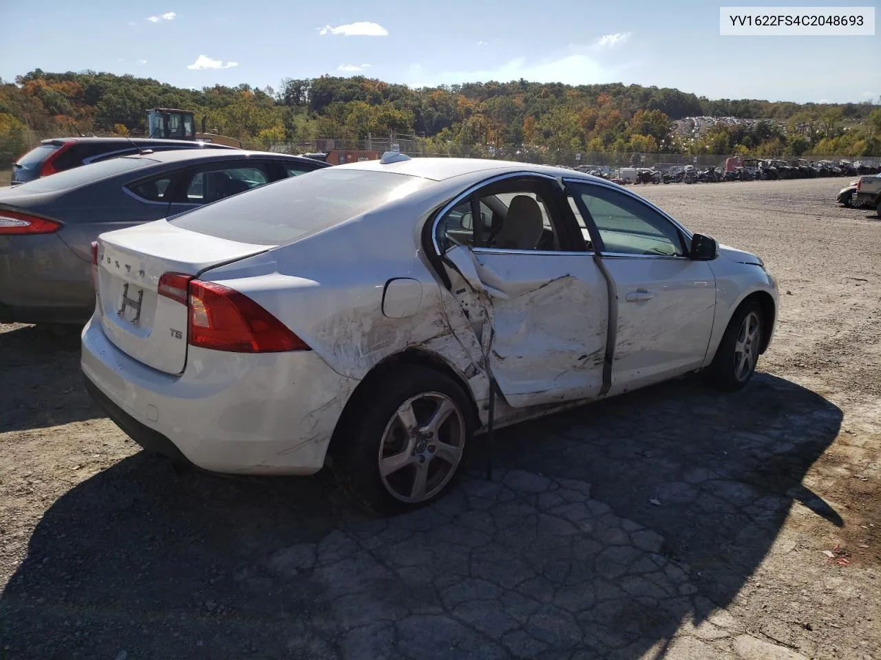 2012 Volvo S60 T5 VIN: YV1622FS4C2048693 Lot: 75076364