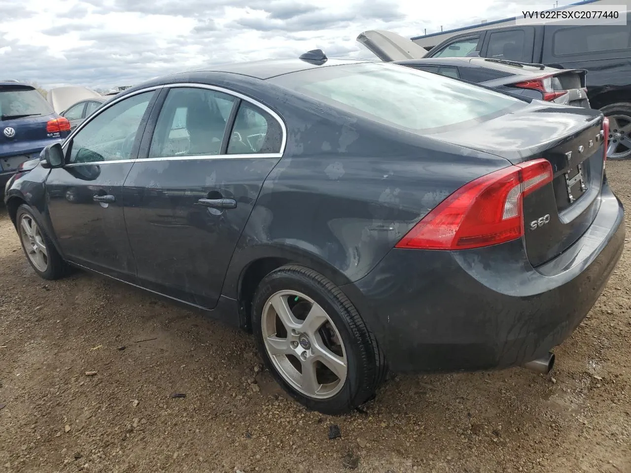 YV1622FSXC2077440 2012 Volvo S60 T5