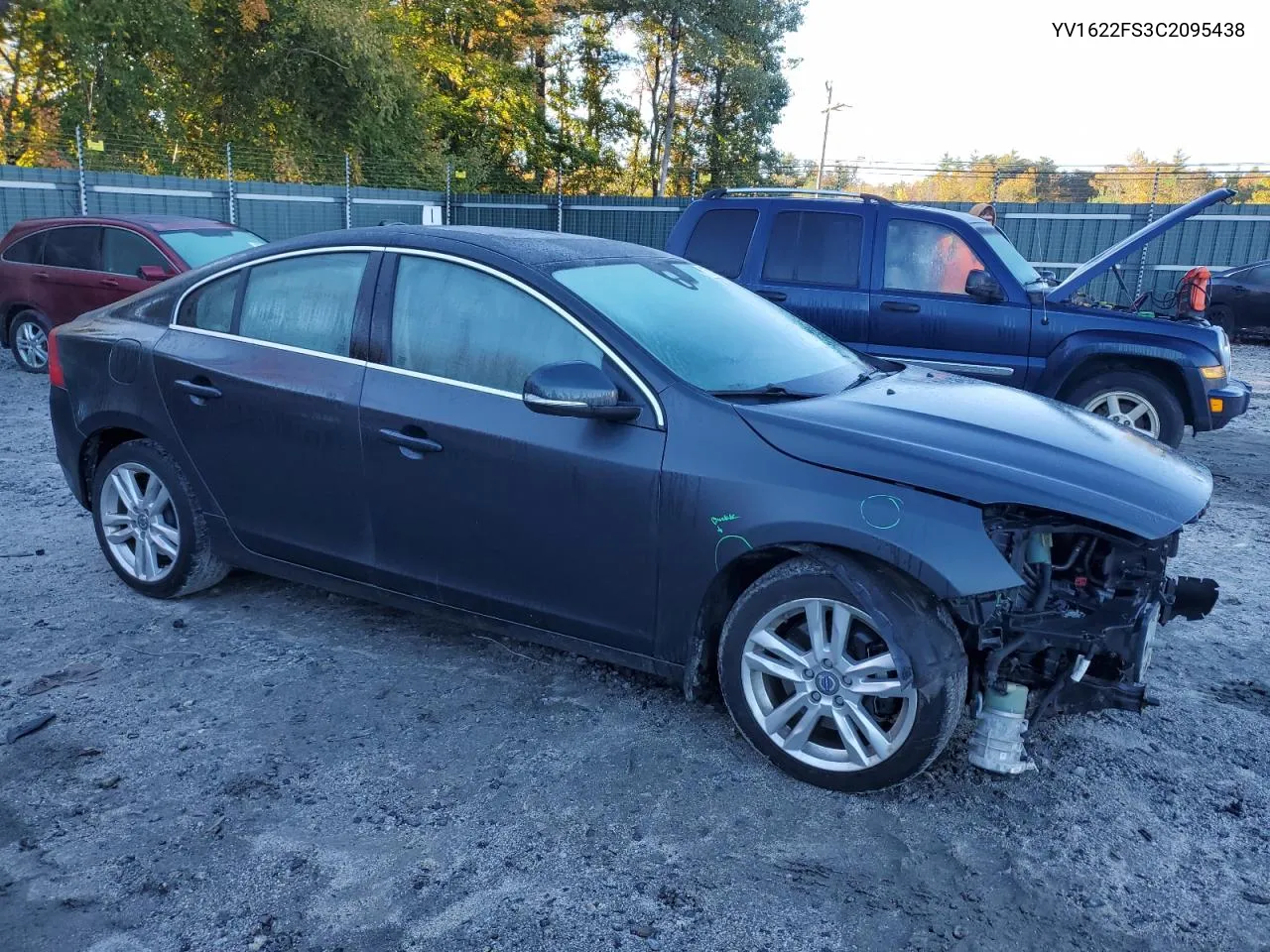 2012 Volvo S60 T5 VIN: YV1622FS3C2095438 Lot: 75519034