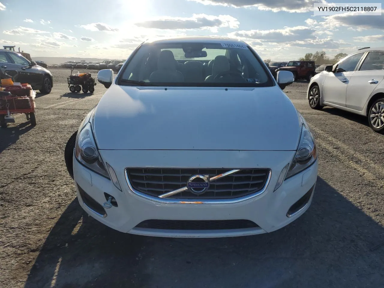 2012 Volvo S60 T6 VIN: YV1902FH5C2118807 Lot: 75561464