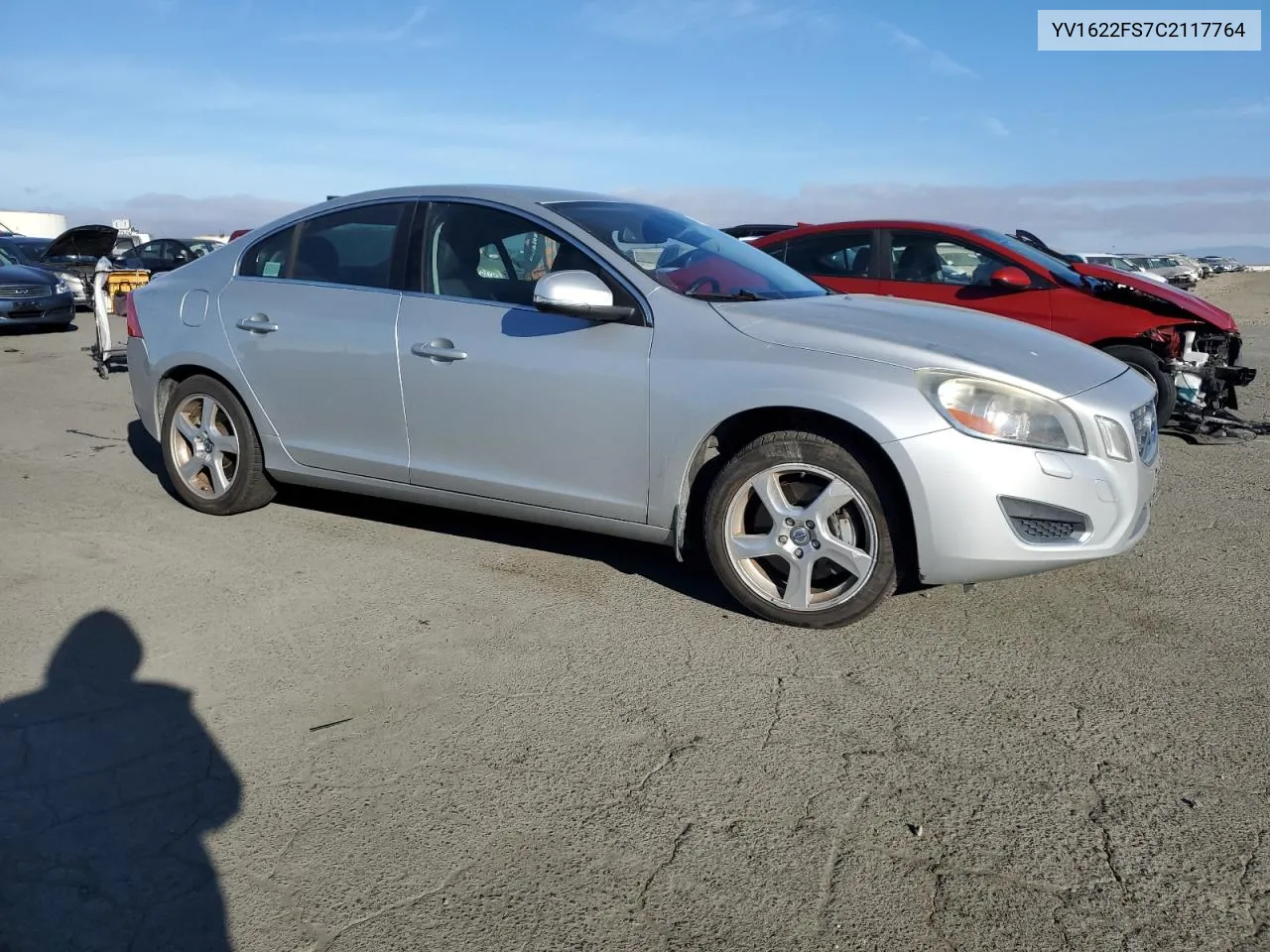 2012 Volvo S60 T5 VIN: YV1622FS7C2117764 Lot: 75916504