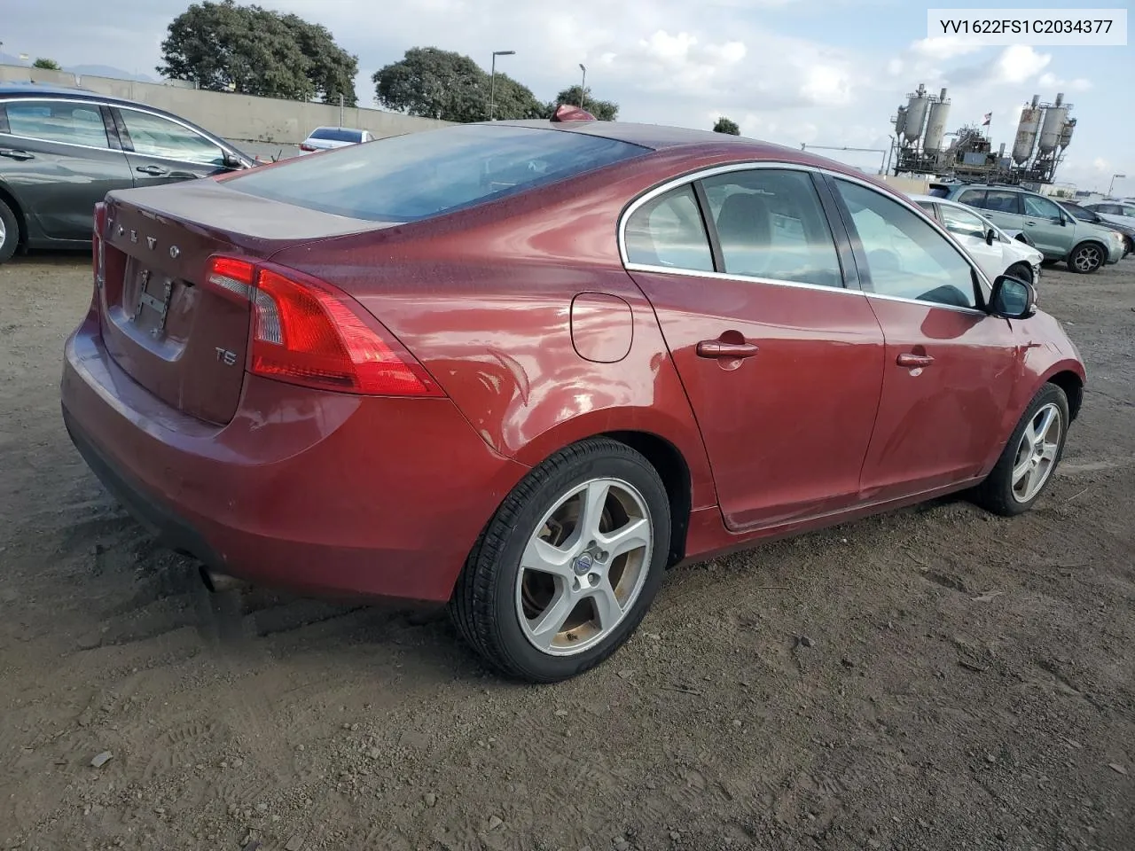 2012 Volvo S60 T5 VIN: YV1622FS1C2034377 Lot: 75927704