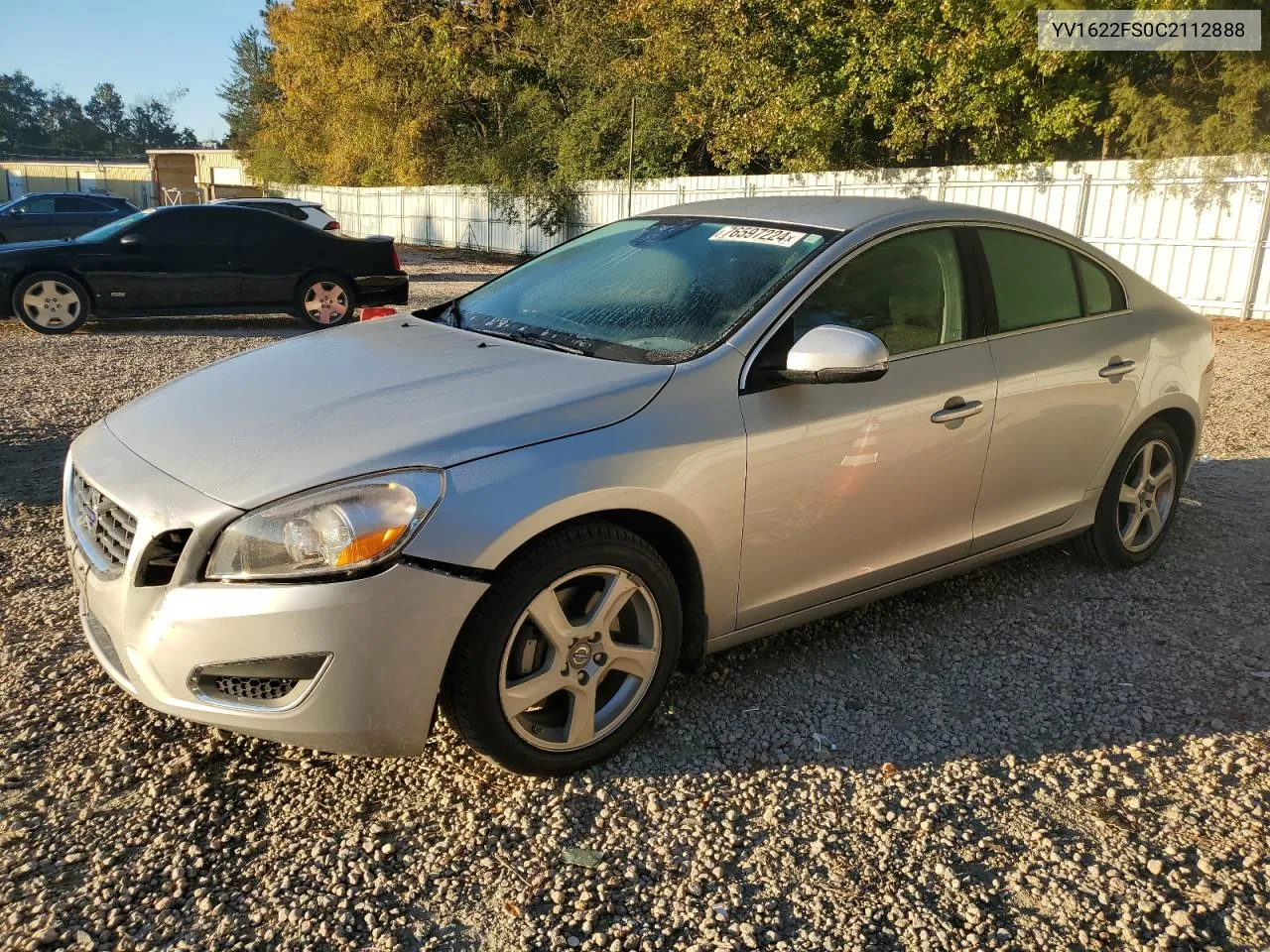 2012 Volvo S60 T5 VIN: YV1622FS0C2112888 Lot: 76597224