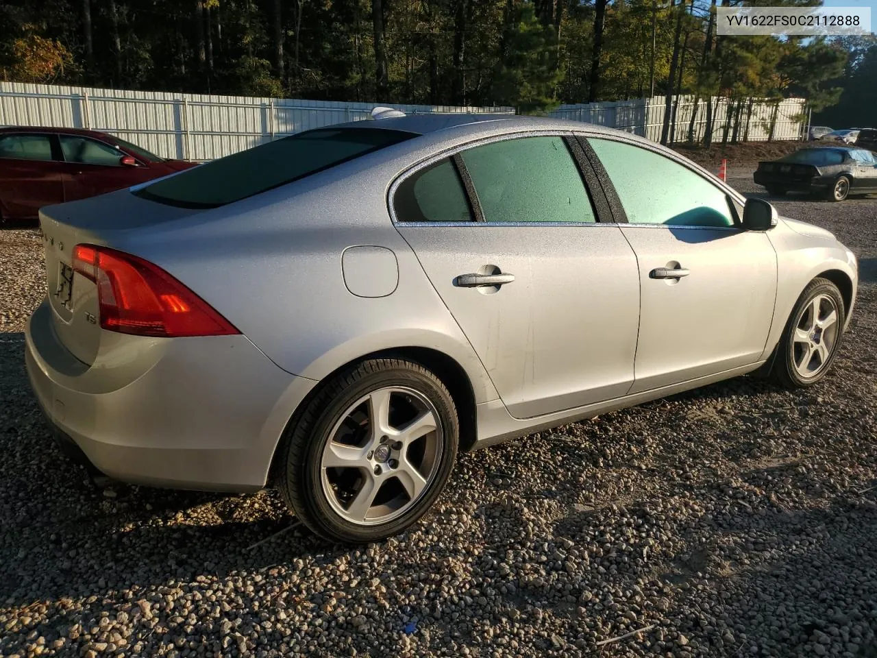 2012 Volvo S60 T5 VIN: YV1622FS0C2112888 Lot: 76597224