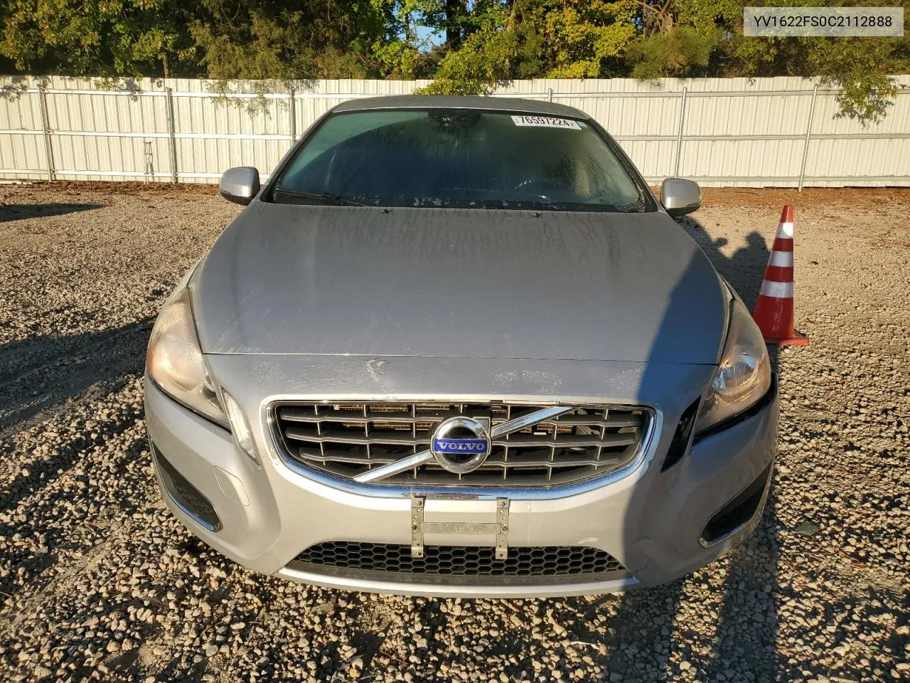 2012 Volvo S60 T5 VIN: YV1622FS0C2112888 Lot: 76597224