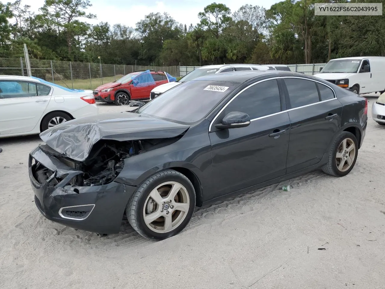 2012 Volvo S60 T5 VIN: YV1622FS6C2043995 Lot: 76635454