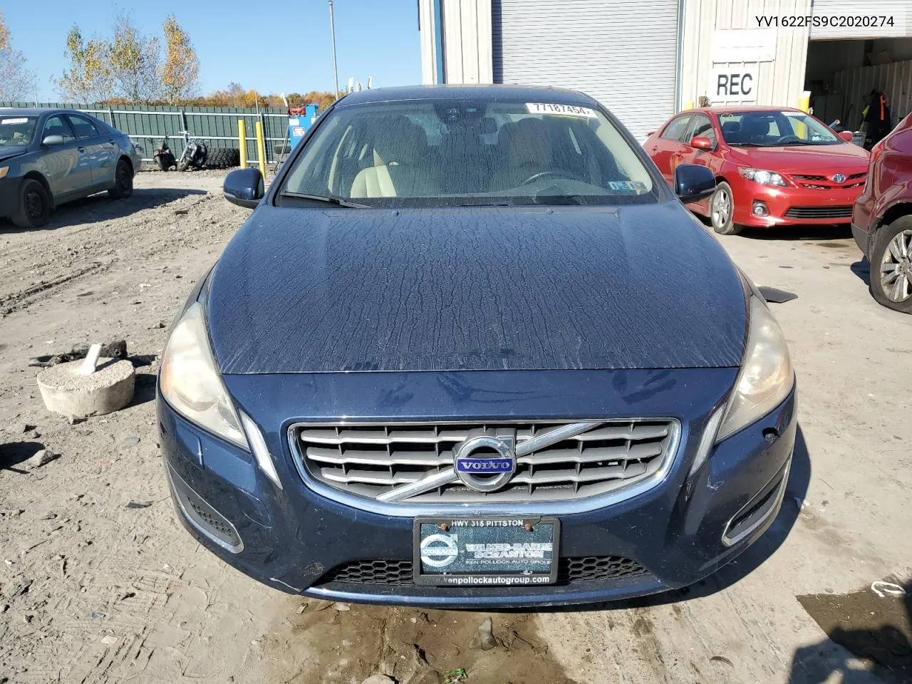 2012 Volvo S60 T5 VIN: YV1622FS9C2020274 Lot: 77187454