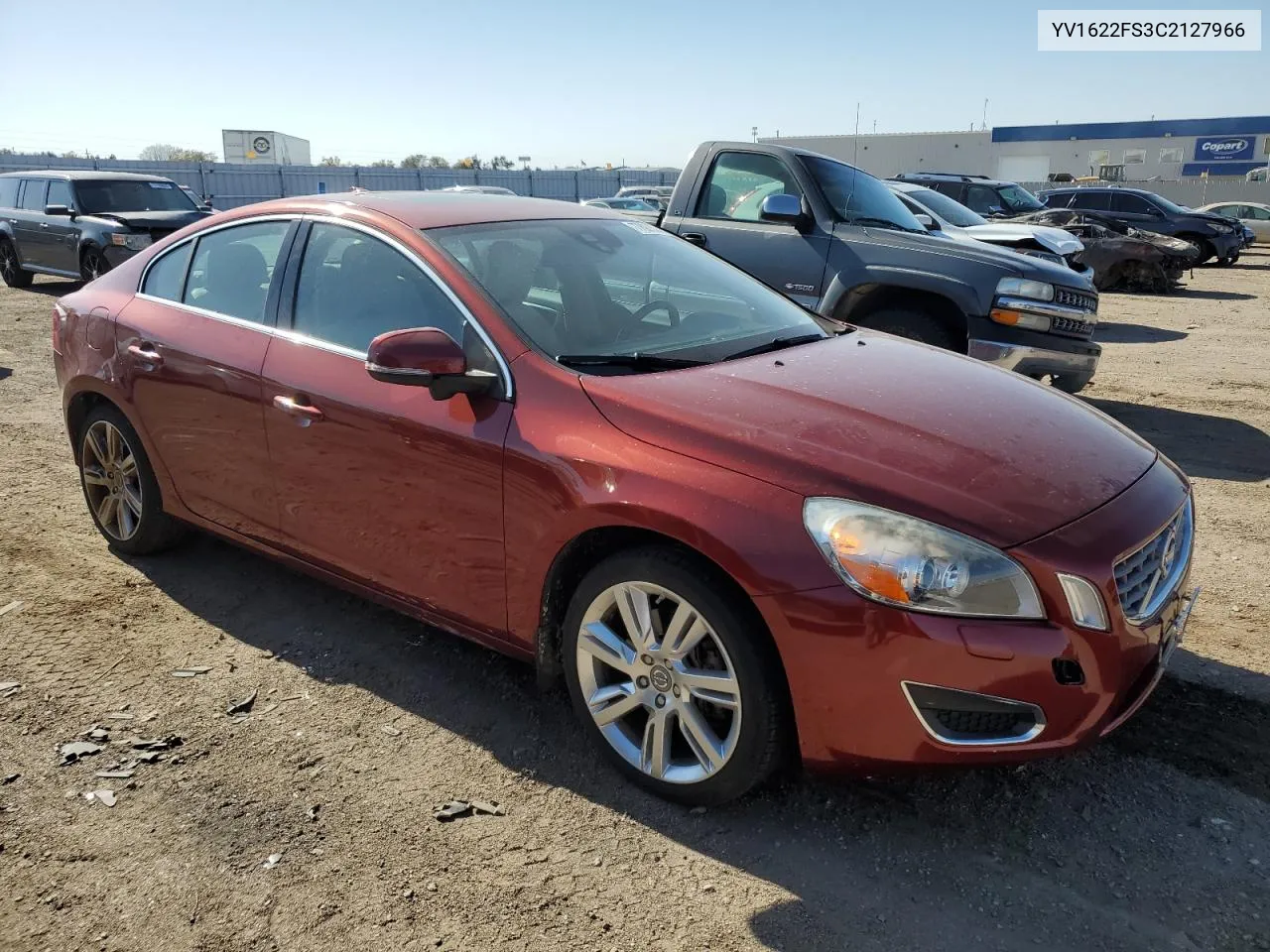 2012 Volvo S60 T5 VIN: YV1622FS3C2127966 Lot: 77897334