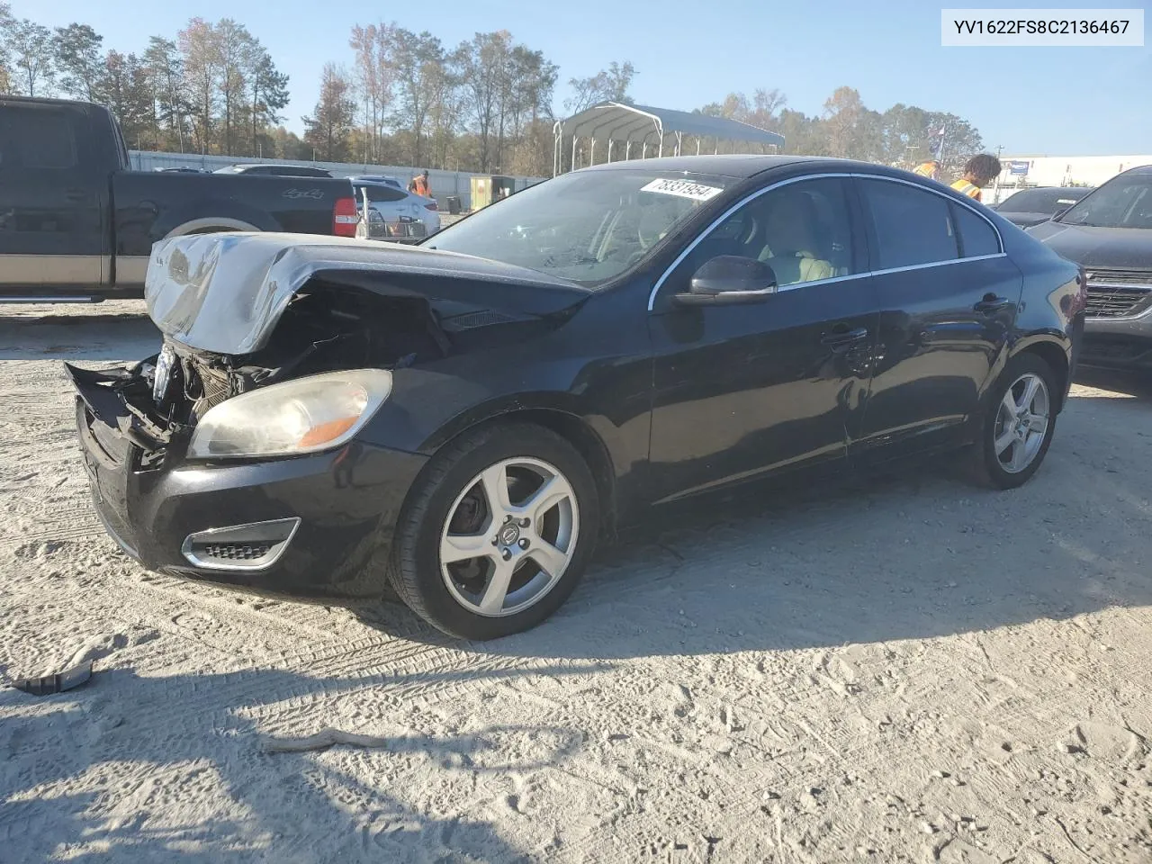 2012 Volvo S60 T5 VIN: YV1622FS8C2136467 Lot: 78331954