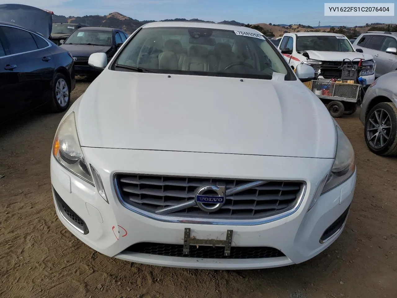 2012 Volvo S60 T5 VIN: YV1622FS1C2076404 Lot: 78489294