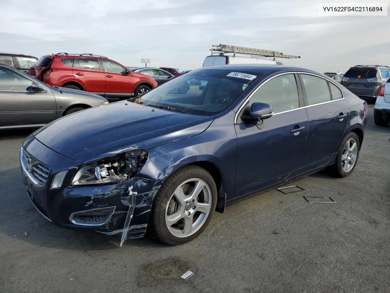 2012 Volvo S60 T5 VIN: YV1622FS4C2116894 Lot: 78671584