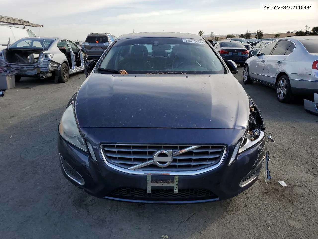 2012 Volvo S60 T5 VIN: YV1622FS4C2116894 Lot: 78671584