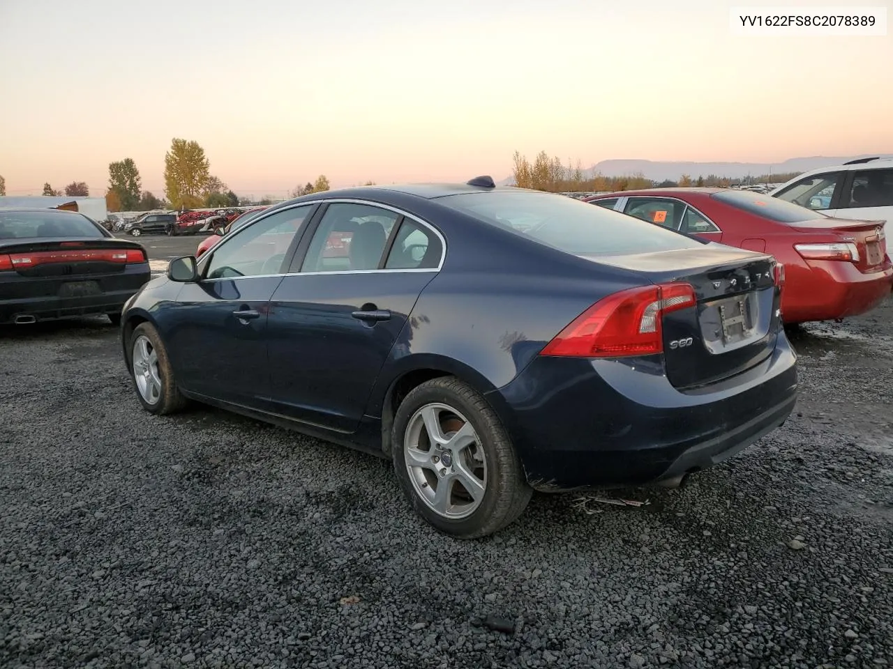 2012 Volvo S60 T5 VIN: YV1622FS8C2078389 Lot: 79713264