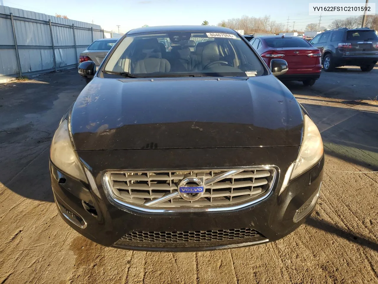 2012 Volvo S60 T5 VIN: YV1622FS1C2101592 Lot: 80467084