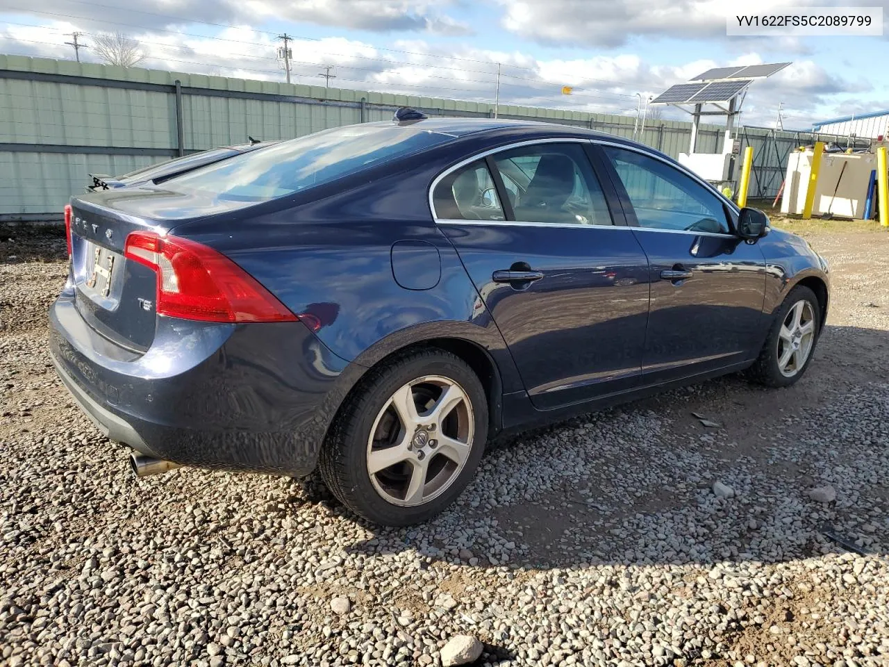 2012 Volvo S60 T5 VIN: YV1622FS5C2089799 Lot: 80520904