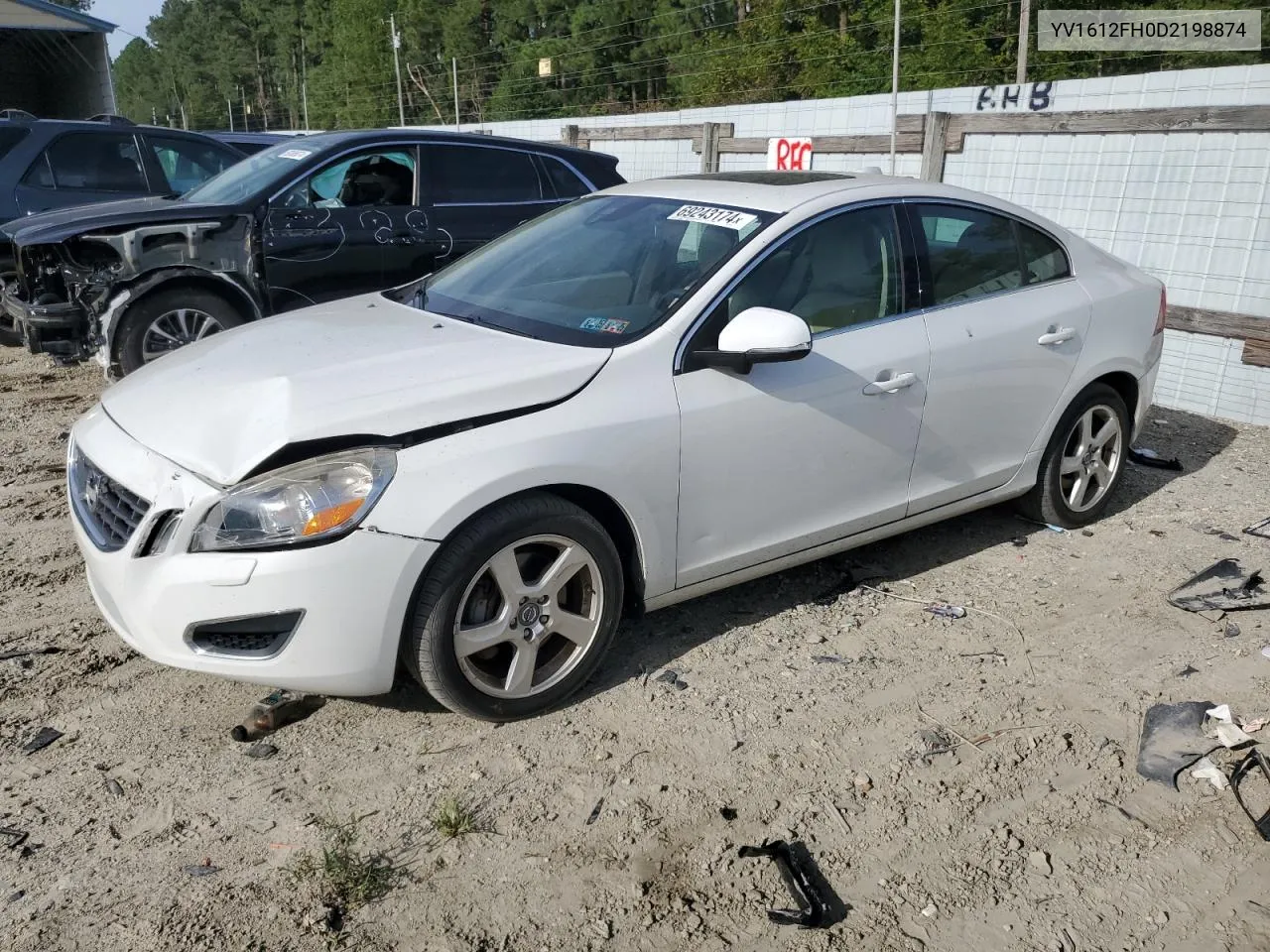 2013 Volvo S60 T5 VIN: YV1612FH0D2198874 Lot: 69243174