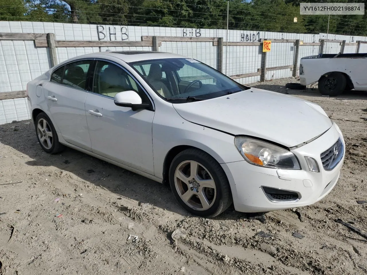 2013 Volvo S60 T5 VIN: YV1612FH0D2198874 Lot: 69243174